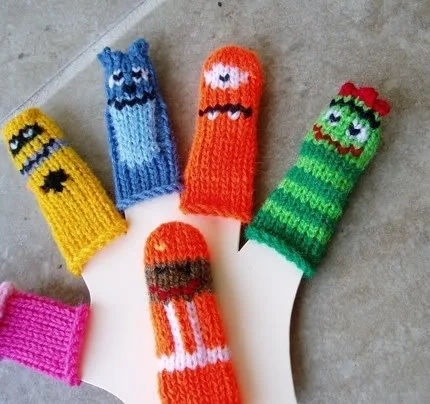 Yo Gabba Gabba finger puppets, aka There's a Party on my Fingers