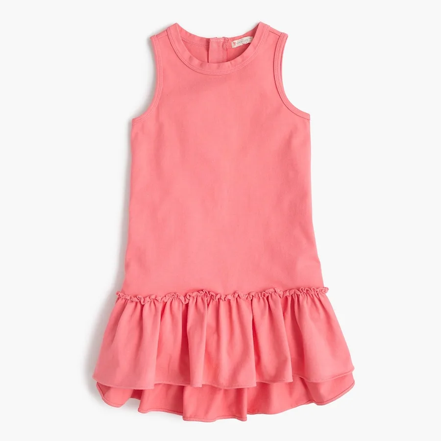 Easter dresses kids can wear all spring: Coral ruffle-hem dress at J Crew