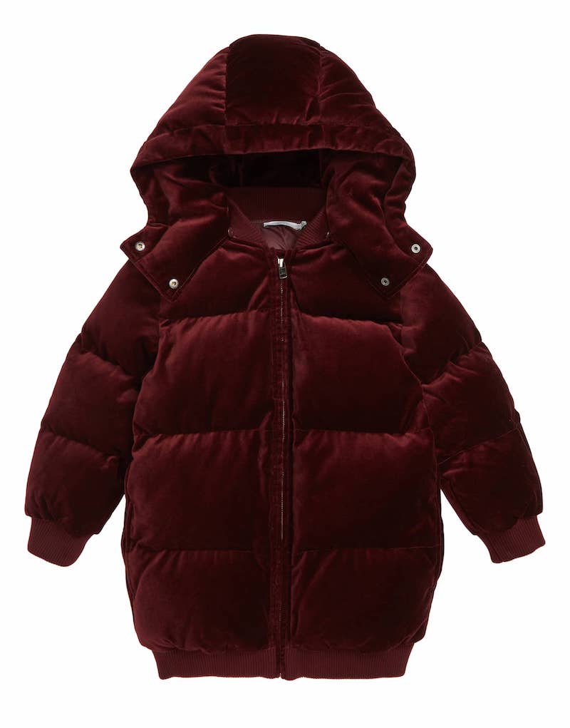 Stylish winter coats for girls: Velvet puffer by Stella McCartney