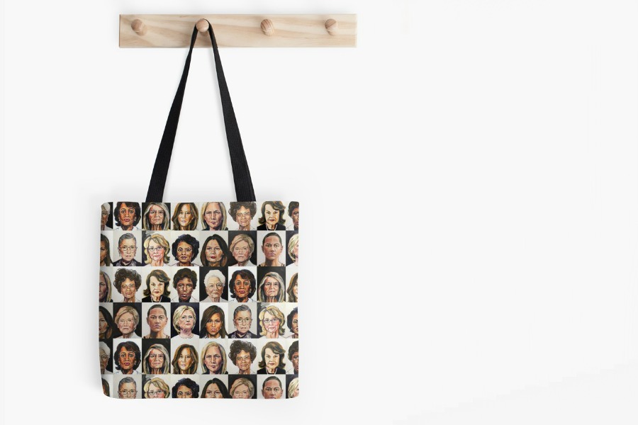 TL Duryea brings her Sheroes portrait project to totes, phone cases, tees, and mores