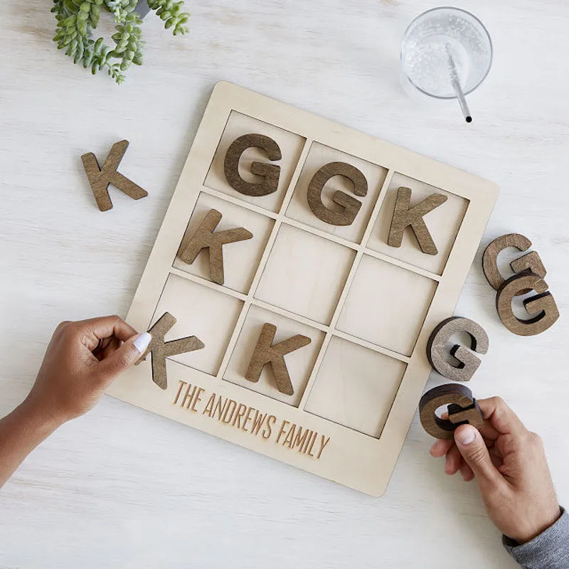 Personalized Christmas gifts: Custom Tic Tac Toe board