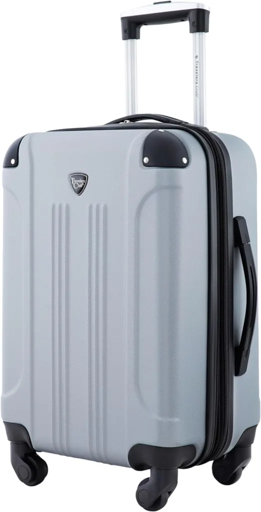 Graduation gift ideas for high school: Travelers Club spinner carry-on is so affordable, you may want to buy a set of 5