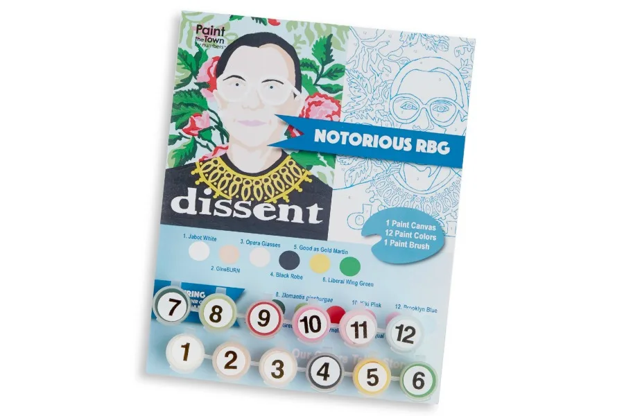 Notorious RBG Ruth Bader Ginsburg paint-by-numbers set