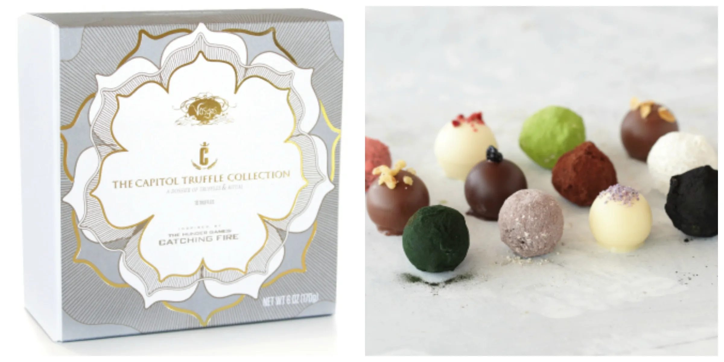 Hunger Games chocolate truffles from Vosges