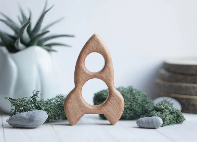 wooden teether at Tiny Fox Hole