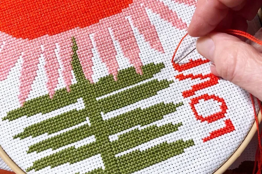 Lisa Congdon art now in a series of cross-stitch kits at Subversive Cross Stitch