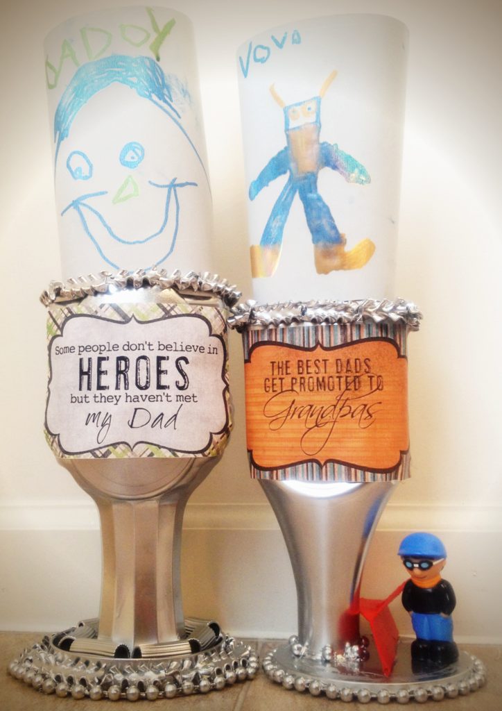 Easy Father's Day crafts for kids: Loving this DIY Father's Day trophy craft from Narnia Forever all made from recycled materials at home