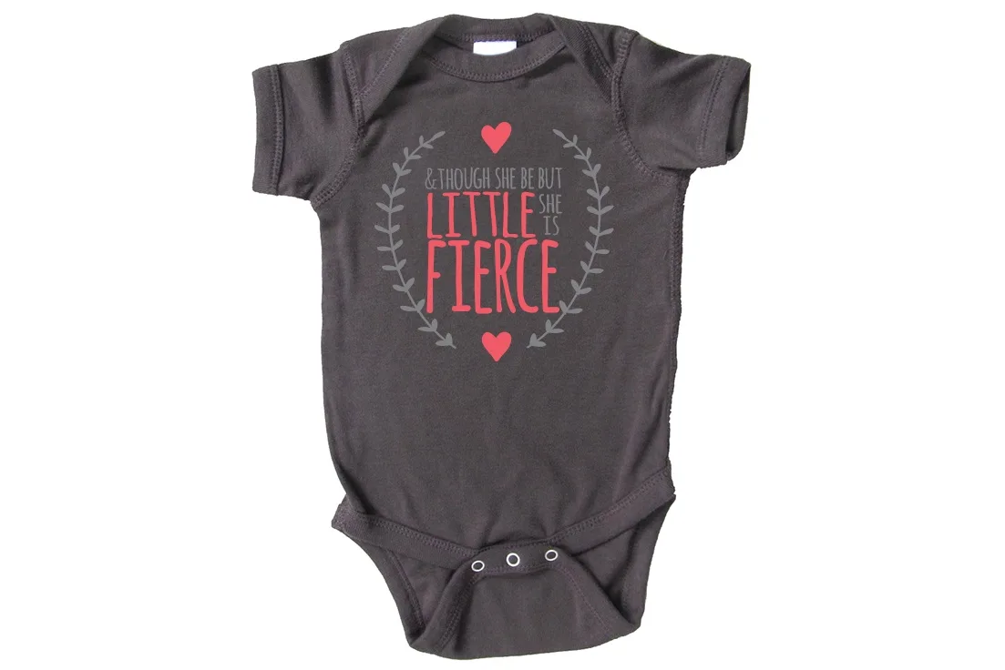A Midsummer Night's Dream Shakespeare quote: Though she be but little she is fierce onesie on BRIKA