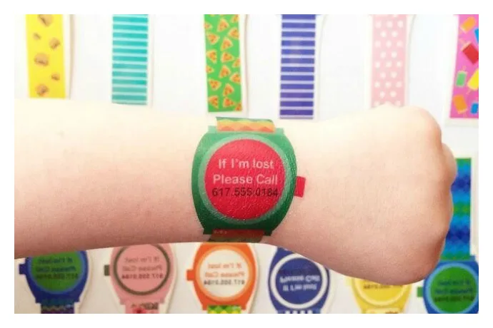 Worry less about your children this summer with these emergency contact temporary tattoos.