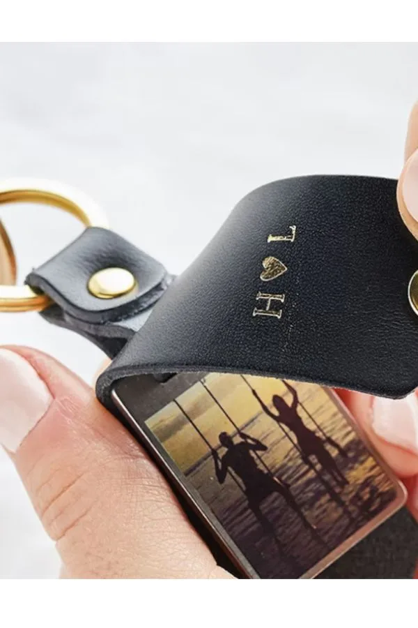 Best Etsy Valentines Gifts: Create Gift Love leather photo key chain