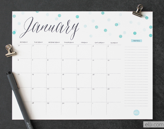 Free printable calendar from Elli | Cool Mom Picks Free printable calendar from Elli | Cool Mom Picks