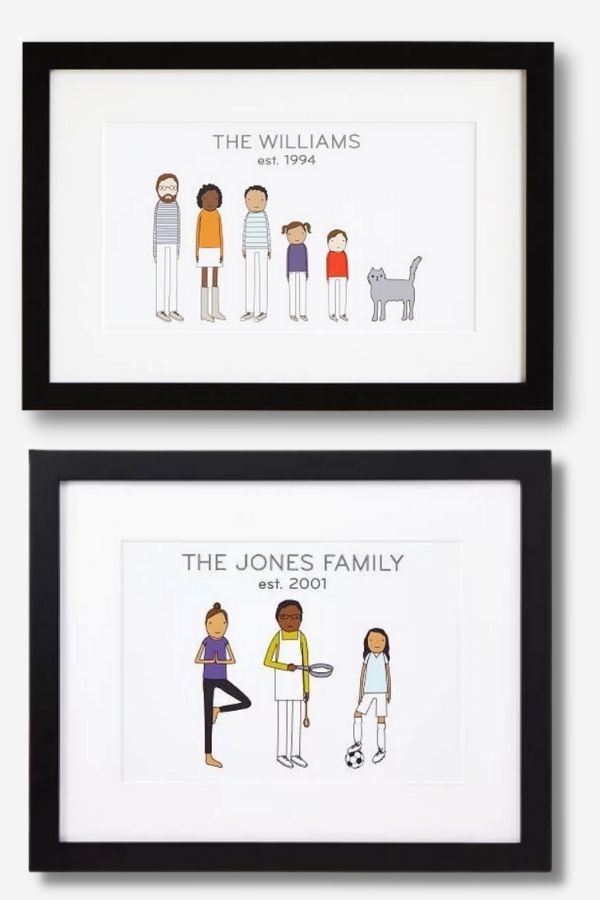 Personalized family art makes a thoughtful and unique Father's Day gift