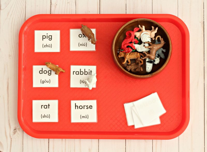 Chinese New Year crafts for kids: Chinese New Year Zodiac matching game | Squirrels of a Feather