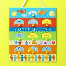 A chore chart for kids that gets five stars, a smiley face, and a "well done!"