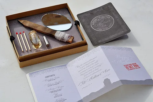 Creative Halloween invitation from Brooklyn Limestone