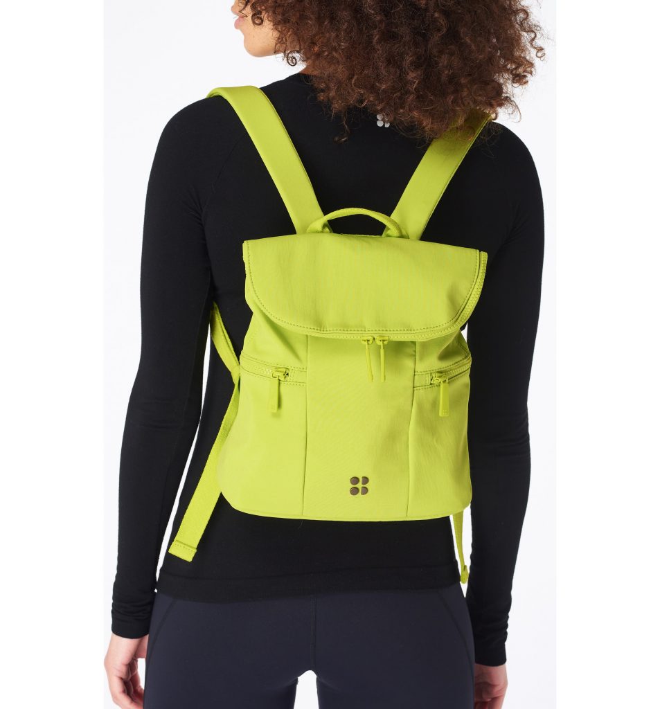 Cute summer backpacks: lime mini pack from Sweaty Betty