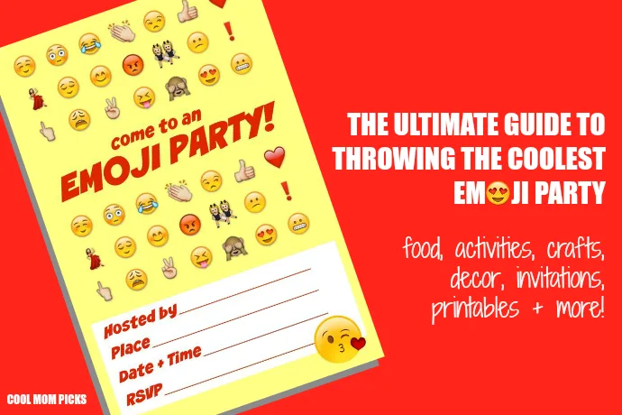 The ultimate emoji party guide: Ideas for snacks, crafts, decor, activities, invitations, printables + more!