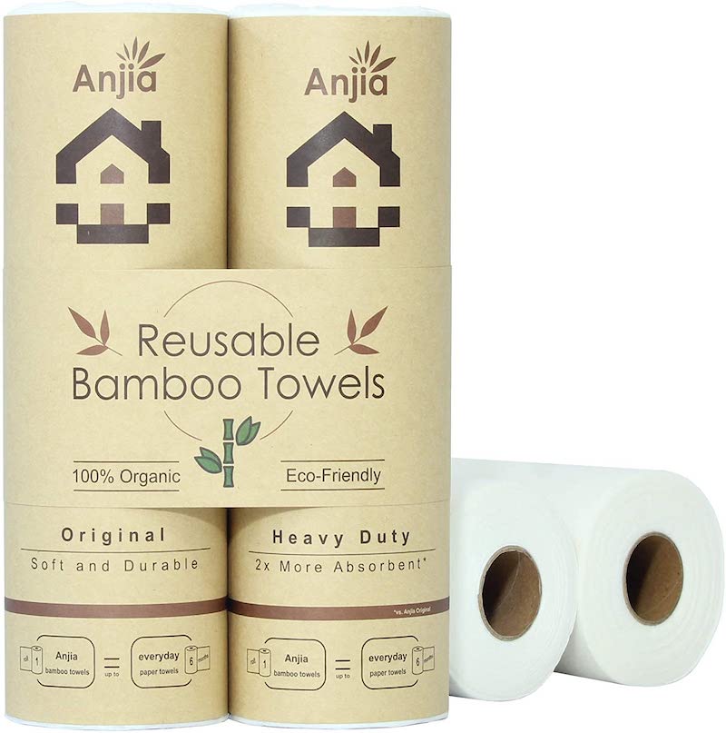 The reusable bamboo paper towels we're using (and loving) right now.