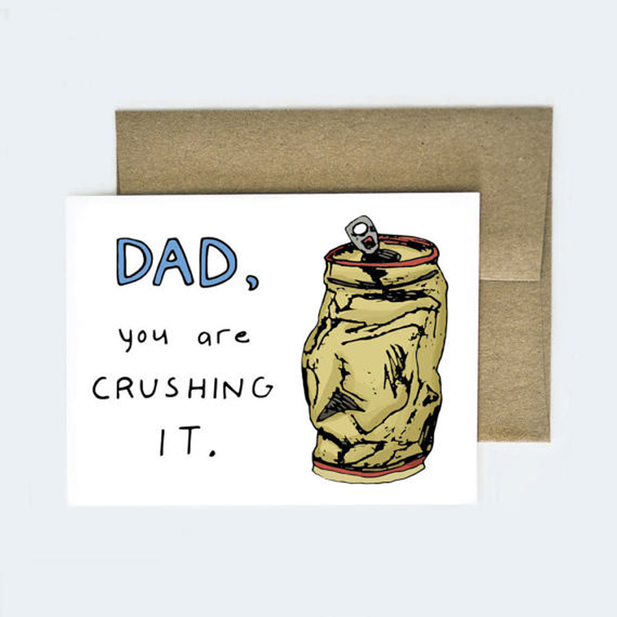 Funny Father’s Day Cards: Crushing It Card from Aviate Press