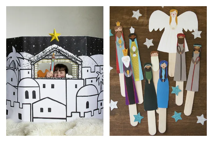 Nativity sets for kids: Adorable scenes you won't have to worry about your kids breaking, like this one from Caravan Shoppe. Brilliant!