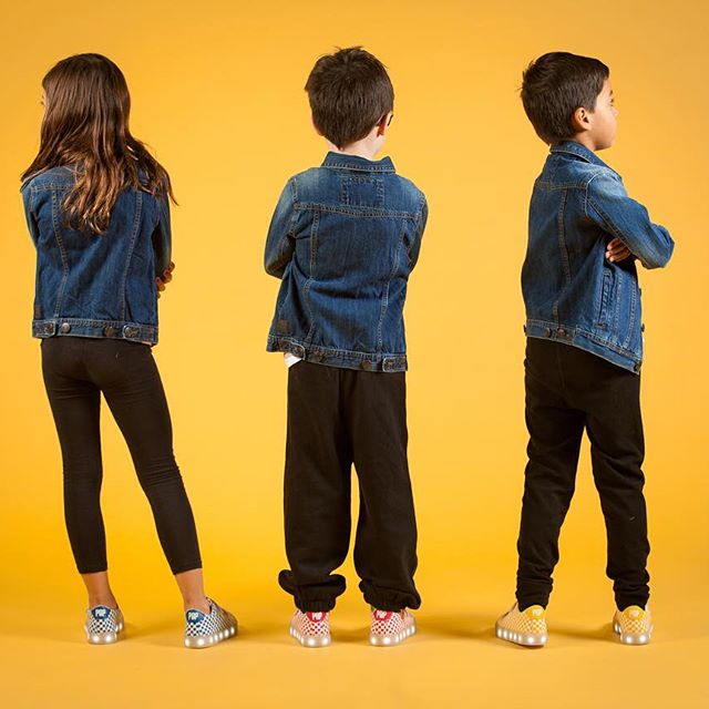 POP light-up sneakers for kids come in lots of fun patterns and colors. The lights are hidden beneath the rubber soles