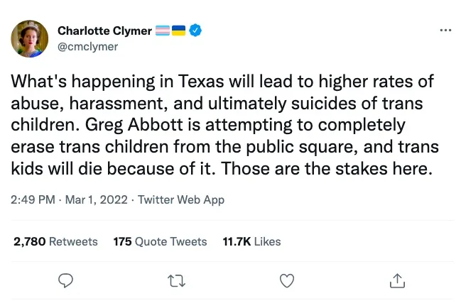 Charlotte Clymer reacts to Texas attack against trans kids