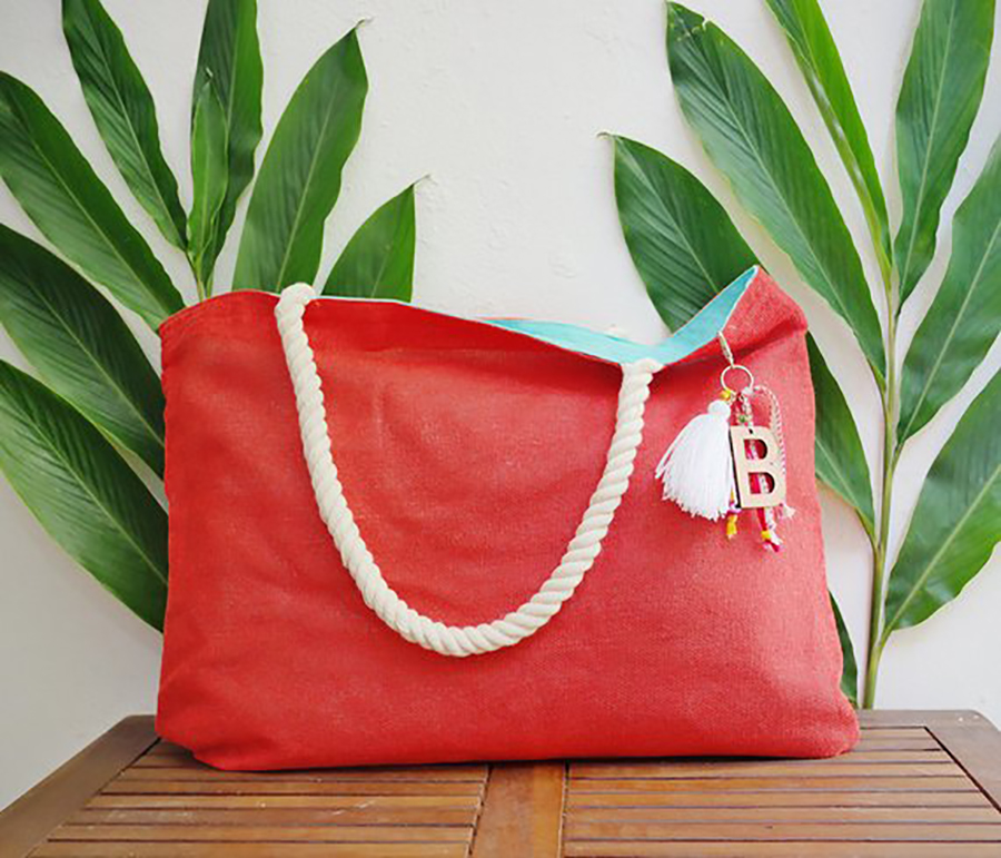 Summer Beach Totes Under $50: Customizable Beach Tote from El Paso Bien on Etsy