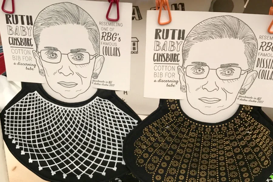 Ruth Bader Ginsburg baby bibs: Best feminist baby shower gift ever!