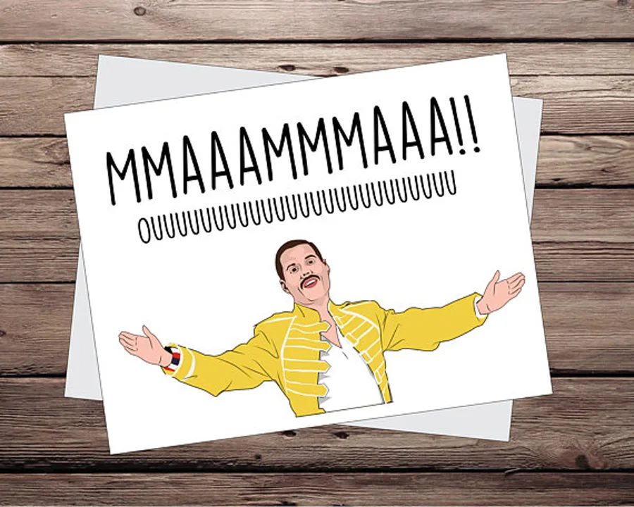 Funny Mother's Day Cards: Freddie Mercury Card