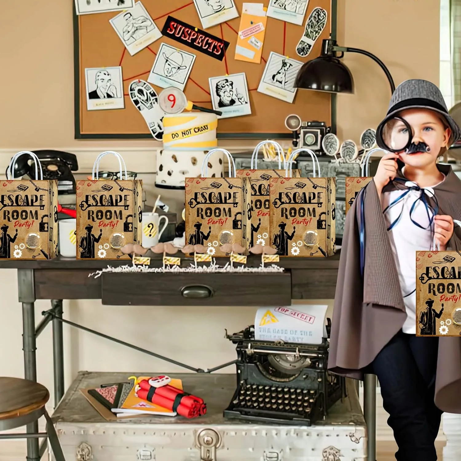 Victorian style "great puzzle" quote bookmarks make a cool escape room party favor
