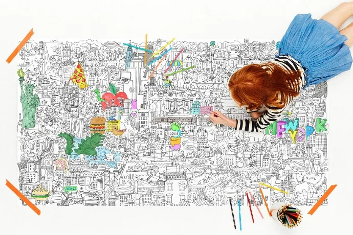 Pirasta Big Apple huge coloring poster