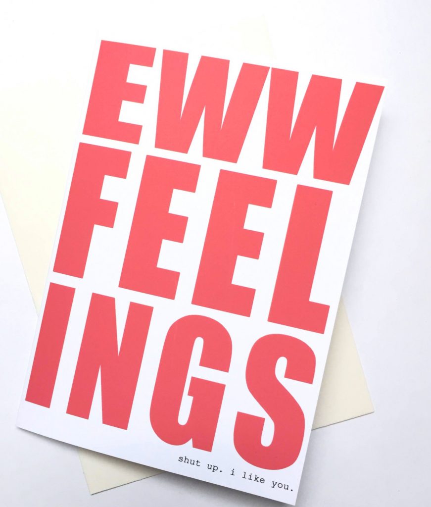 Funny Valentine's Day cards | Eww Feelings by Awkward Affections