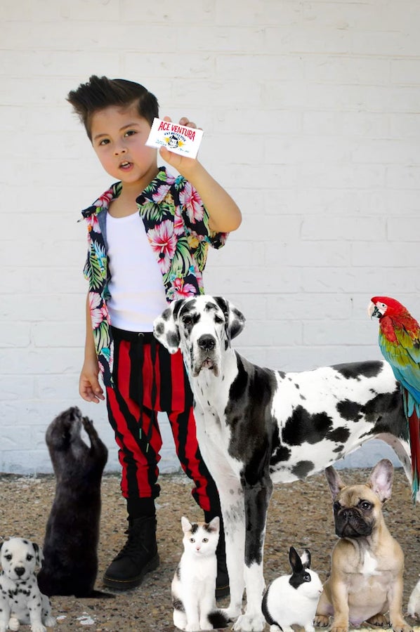 90s Halloween costume ideas for kids: Ace Ventura costume via Me and Reekie Etsy shop