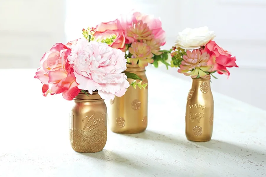 Last Minute Valentine's Day Gifts, like this DIY Mason jar centerpiece from Michael's