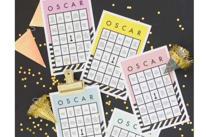 Free printable Oscar bingo cards from The House That Lars Built