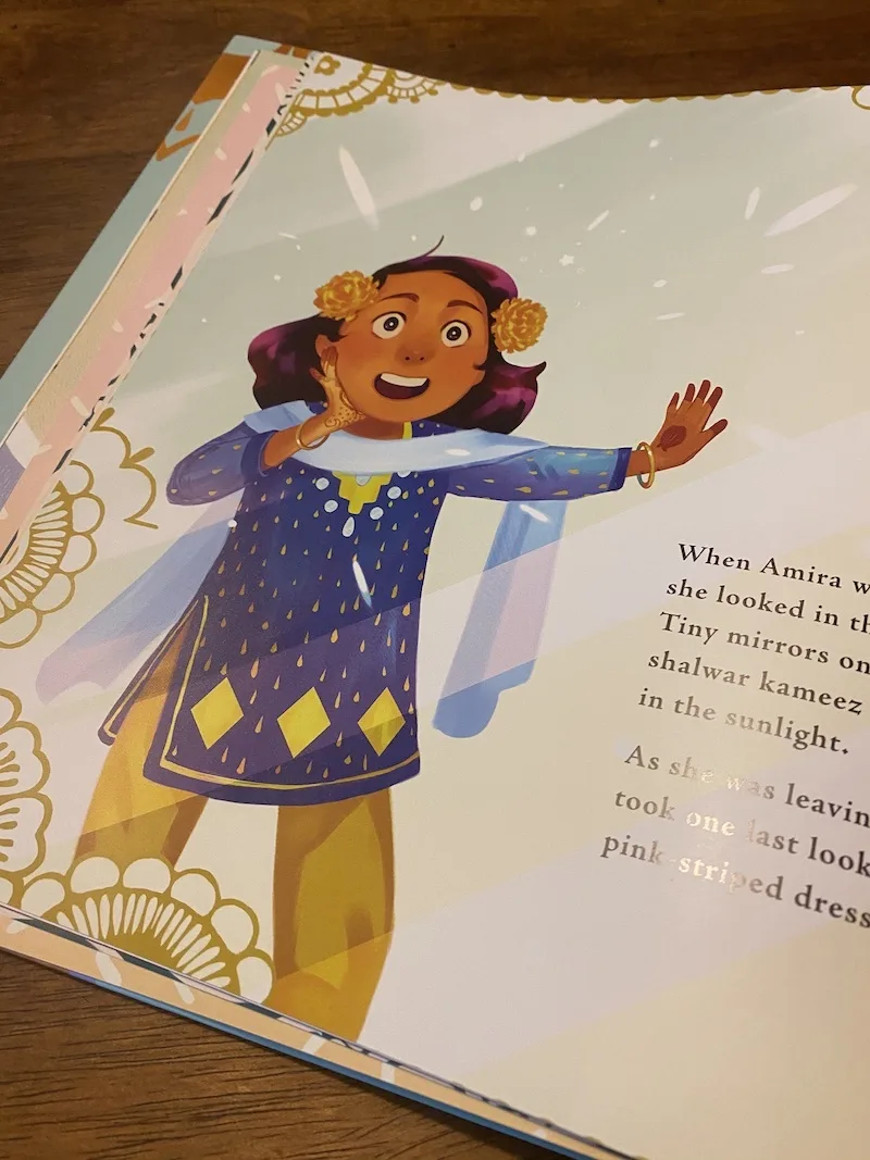 Amira's new clothes for Eid are so special, in Amira's Picture Day, a children's book about Eid