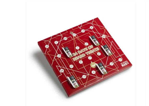 the Christmas beard OIl Advent Calendar will kee teh hipster in your life happy all December.