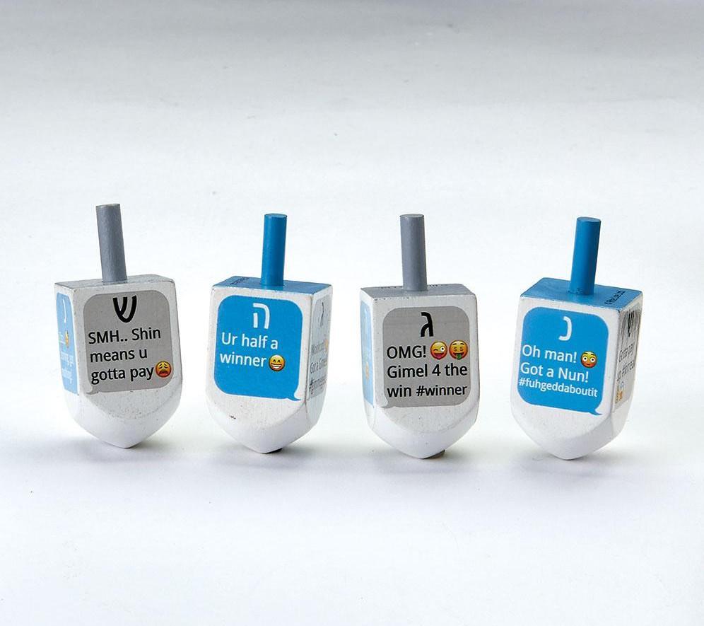 Texting dreidel set: Cool Hanukkah gifts for kids