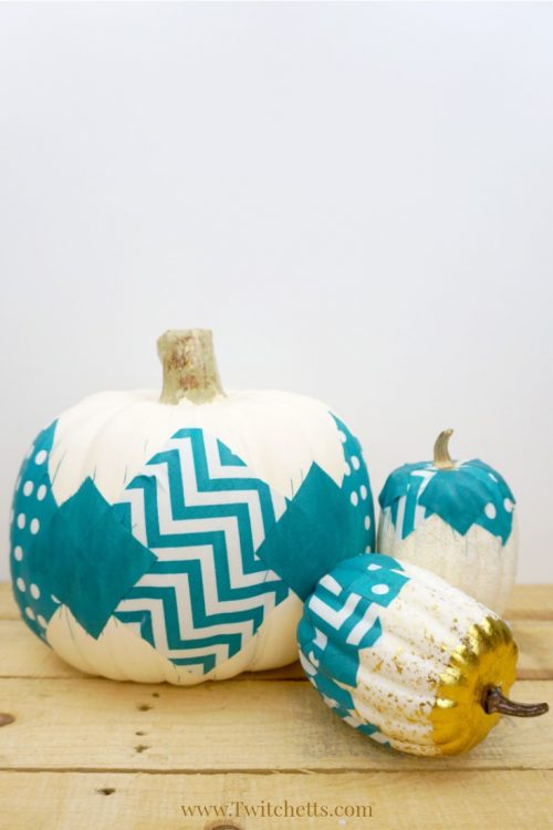Teal pumpkin decorating ideas: Teal Fabric Pumpkins by Twitchetts