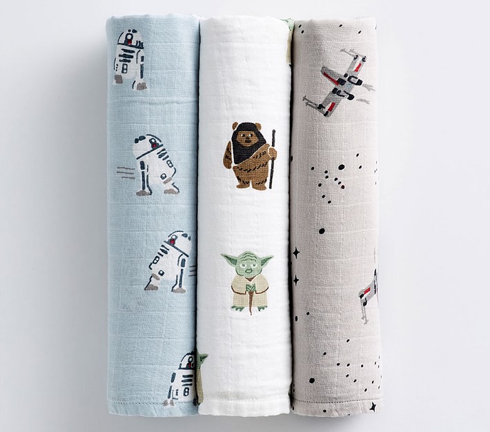 Star Wars sale at PBK: Baby muslin swaddles are so cute!