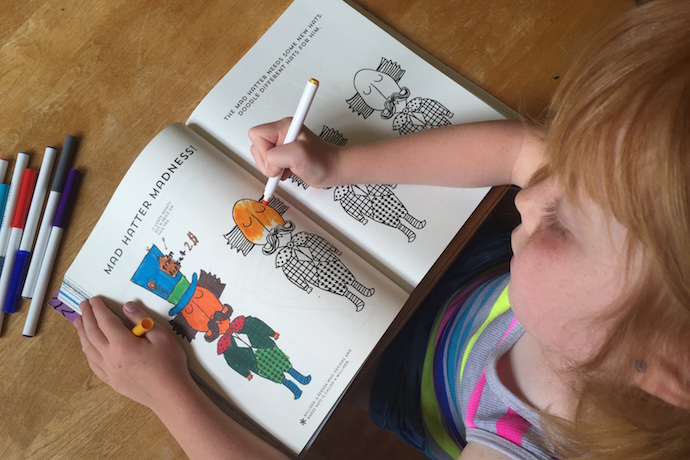 The DoodleLit coloring book is a cool kids' activity book full of literary inspired coloring pages