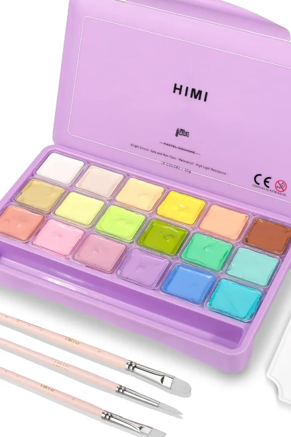 Pastel gouache paint set: Easter basket gifts for teens and tweenns