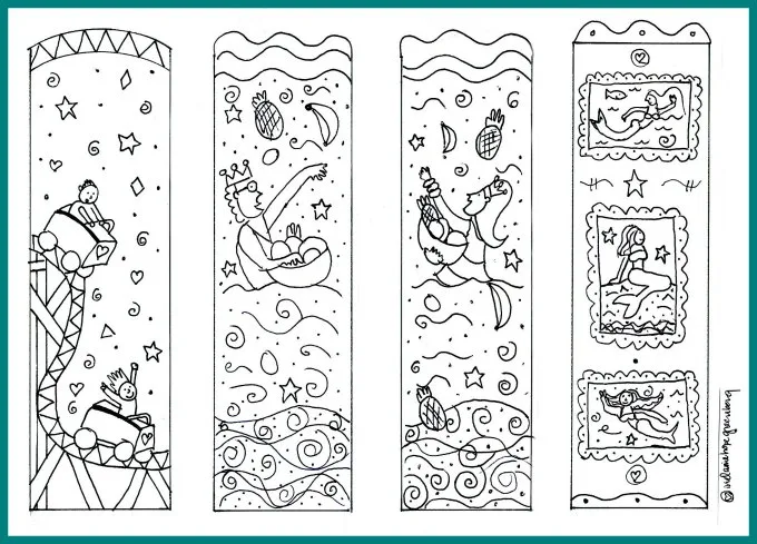 Free printable coloring page for summer: The beautiful dolphin from Red Ted Art
