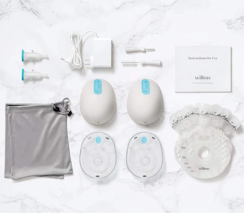 Cool new breast pumps: Willow Breast Pump has cups that fit inside your bra so you can wear it even when you're walking around!