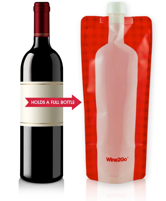 Wine2Go Plastic Wine Bottles and portable wine bags