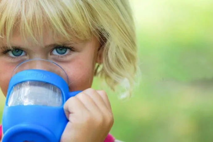 Kupp' kid safe drinking glasses look adult, but are covered in a safe silicone