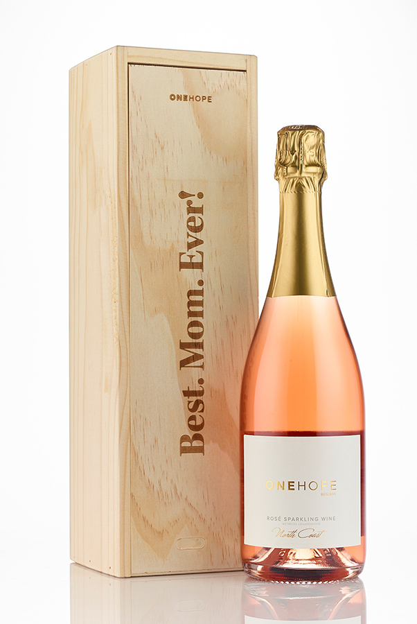 Self-care gifts for moms: The OneHope personalized Mother's Day gift box of wine, with profits donating amazing charities