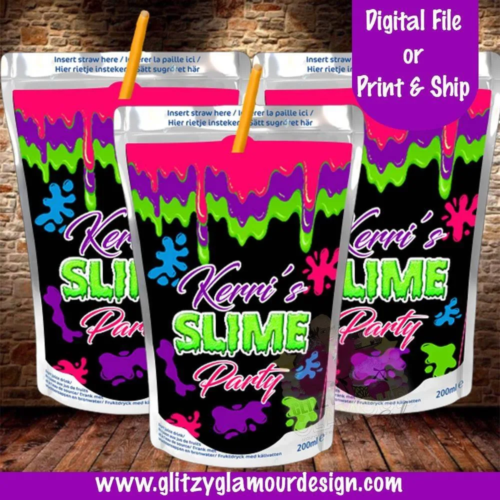 Everything you need for DIY Slime party: Printable Slime Party slime by Print Pop Party