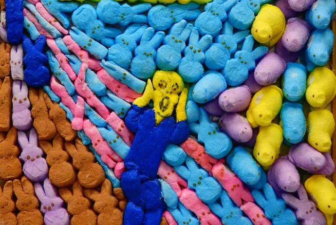 The Scream made of peeps! 1st place winner of the Seattle Times Peeps Easter Diorama Contest