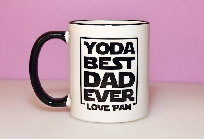 Best personalized Father's Day gifts: Personalized Father's Day Yoda Mug by Jim and Pam Creations